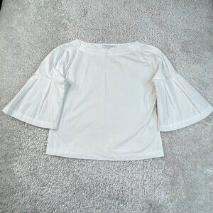 Trina Turk White Bell Sleeve Blouse Womens XS